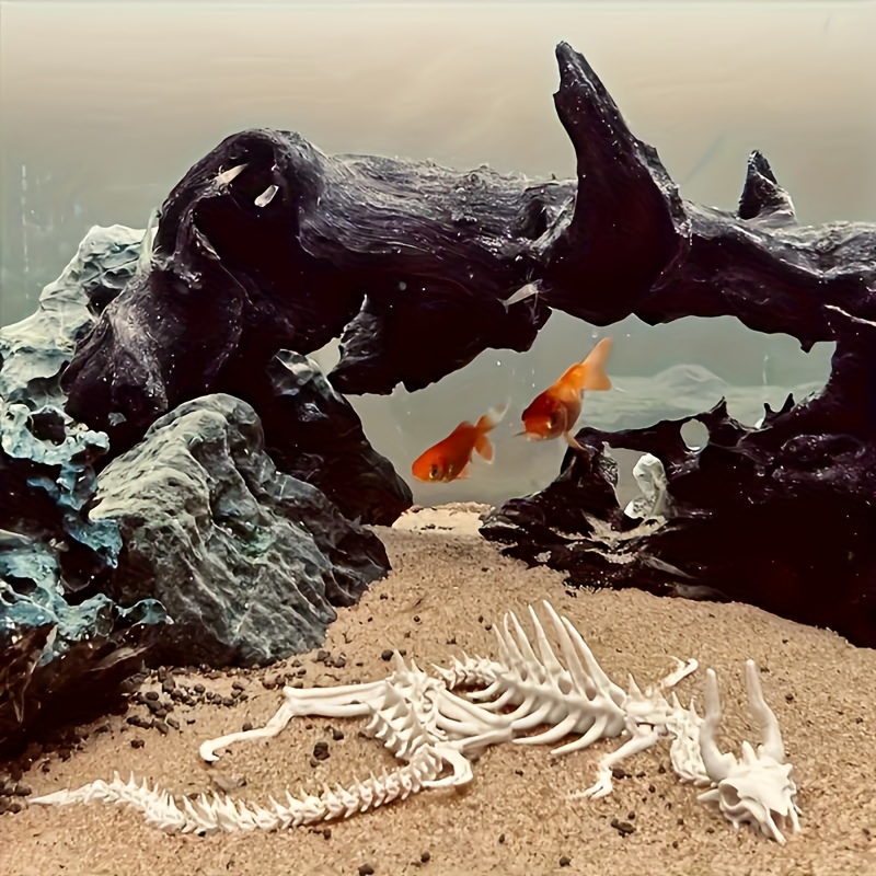 Aquarium Fish Hide - 1 stuk drakenvormige visgraatdecoratie aquarium drakenbot