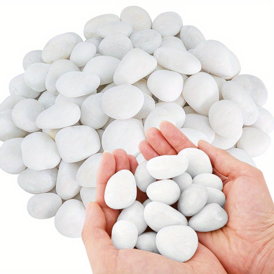 Aquarium Fish Saltwater - 200/400g Witte Hooggepolijste Natuurlijke Kiezels 2-3