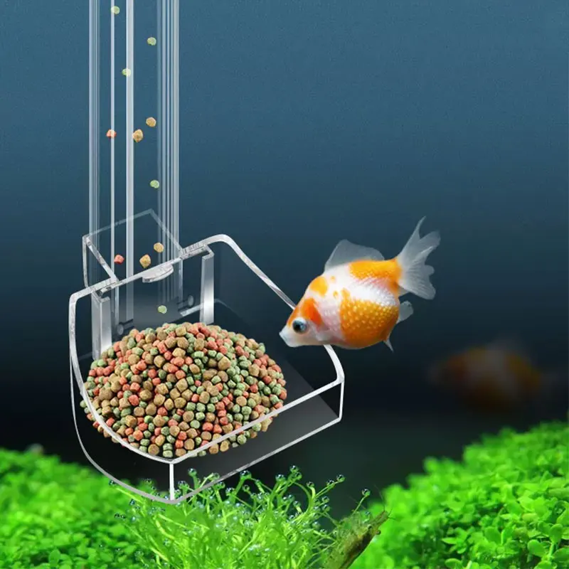 Aquarium Fish Variety - Aquarium Acryl Voerbuis Anti-stuck visontwerp Transparante