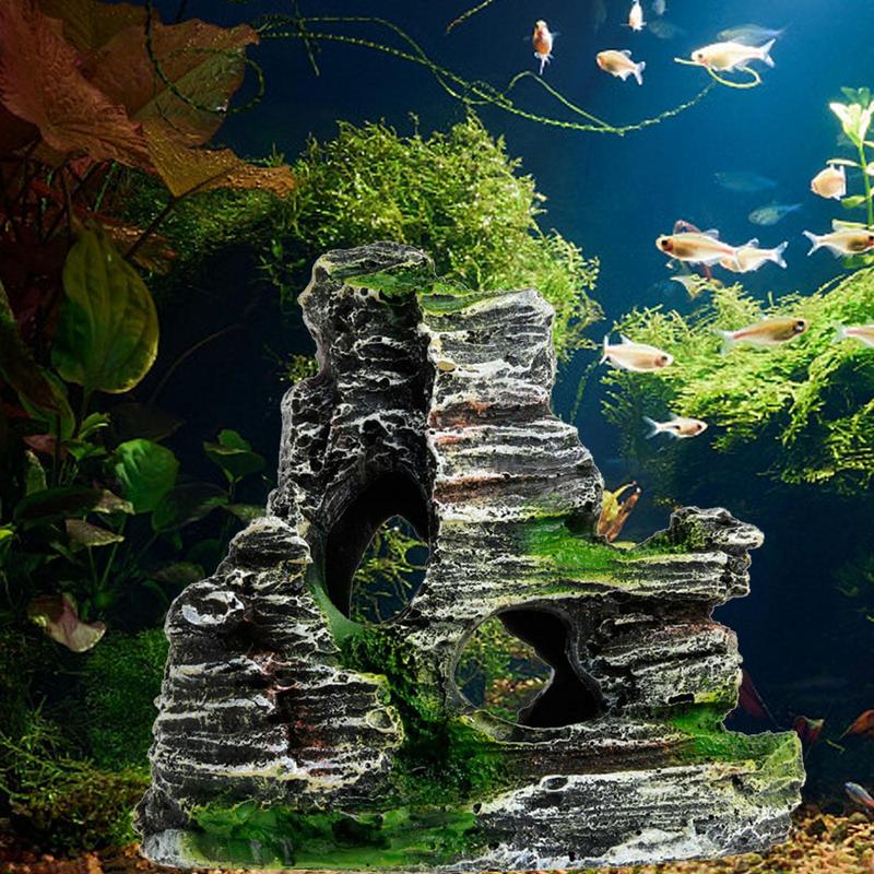 Aquarium Fish Hide - Aquarium Zandsteen Decoratie Aquarium Landschapsarchitectuur Rotsen