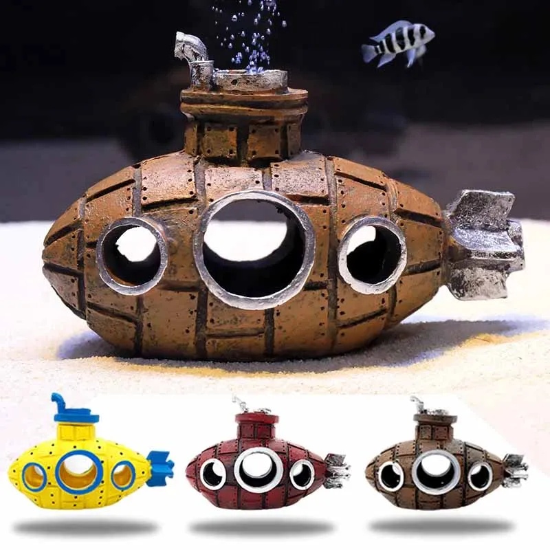Aquarium Fish Hide - Harsen Submarine Ornamenten Aquarium Visbak Decoratie